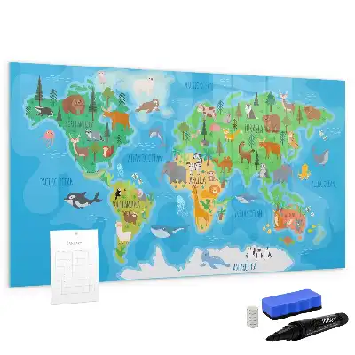 Magnetická kreslící tabule ve stylu kreslené mapy