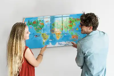 Magnetická kreslící tabule ve stylu kreslené mapy