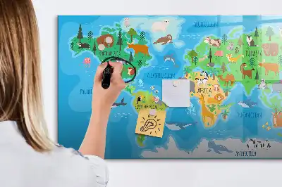Magnetická kreslící tabule ve stylu kreslené mapy