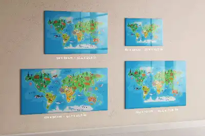 Magnetická kreslící tabule ve stylu kreslené mapy