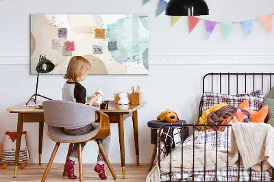 Popisovatelná magnetická tabule s motivem akvarelových skvrn