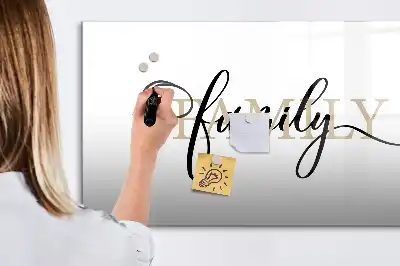 Magnetická kreslící tabule nápis rodina