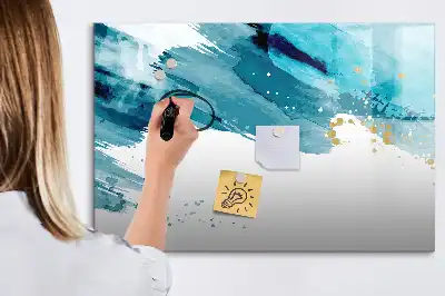 Magnetická popisovatelná tabule tahy štětcem