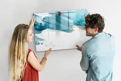 Magnetická popisovatelná tabule tahy štětcem