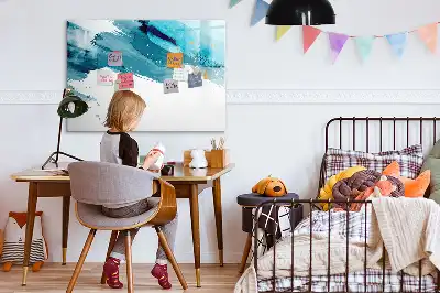 Magnetická popisovatelná tabule tahy štětcem