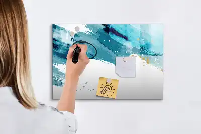 Magnetická popisovatelná tabule tahy štětcem