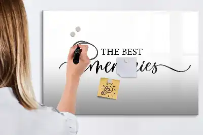 Popisovatelná magnetická tabule s nápisem Vzpomínky