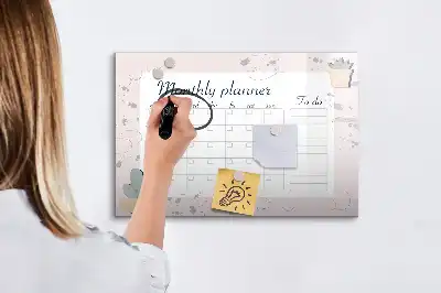 Magnetická kreslící tabule měsíční plánovač