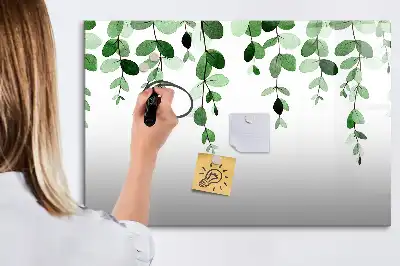 Magnetická kreslící tabule s motivem listů rostlin