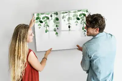 Magnetická kreslící tabule s motivem listů rostlin