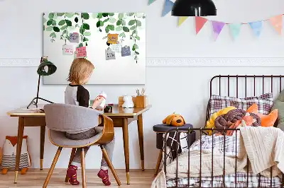 Magnetická kreslící tabule s motivem listů rostlin