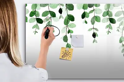 Magnetická kreslící tabule s motivem listů rostlin