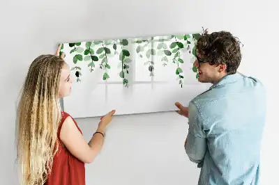 Magnetická kreslící tabule s motivem listů rostlin