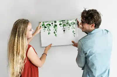 Magnetická kreslící tabule s motivem listů rostlin