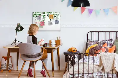 Magnetická kreslící tabule s motivem listů rostlin