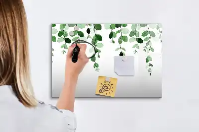 Magnetická kreslící tabule s motivem listů rostlin