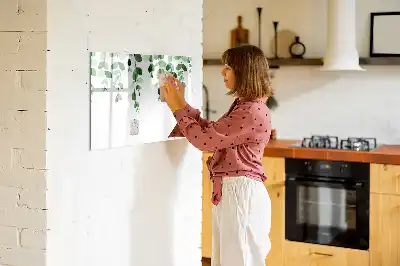 Magnetická kreslící tabule s motivem listů rostlin