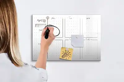 Magnetická kreslící tabule plán týdne