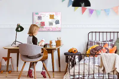 Popisovatelná magnetická tabule týdenní plánovač pro děti