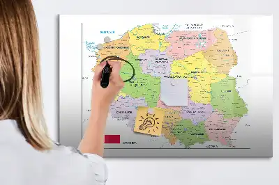 Mapa Polska popisovatelná magnetická tabule