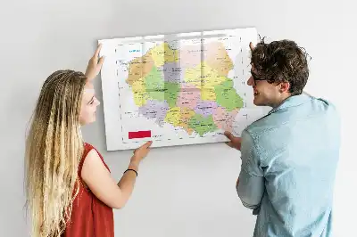 Mapa Polska popisovatelná magnetická tabule