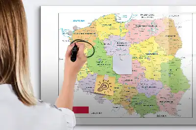 Mapa Polska popisovatelná magnetická tabule
