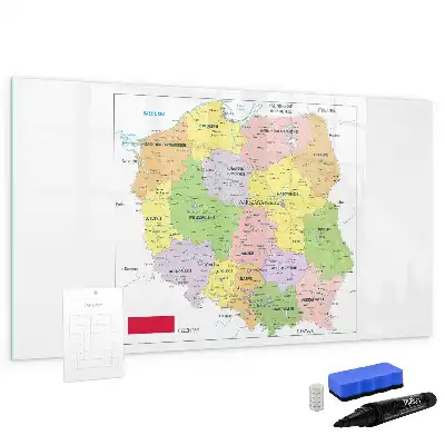 Mapa Polska popisovatelná magnetická tabule