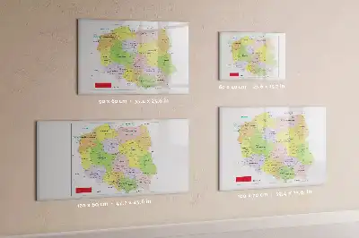 Mapa Polska popisovatelná magnetická tabule