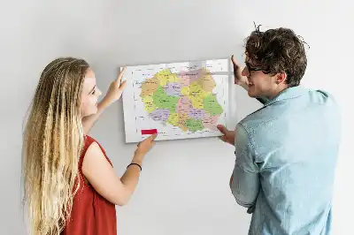 Mapa Polska popisovatelná magnetická tabule