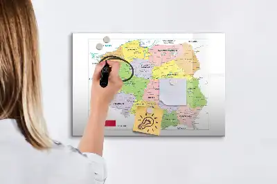Mapa Polska popisovatelná magnetická tabule