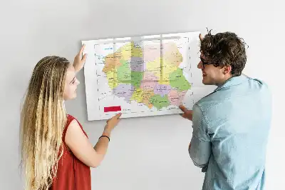 Mapa Polska popisovatelná magnetická tabule