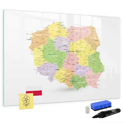 Magnetická kreslící tabule mapa Polska