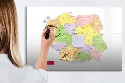 Magnetická kreslící tabule mapa Polska