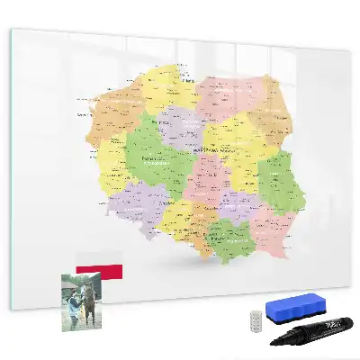Magnetická kreslící tabule mapa Polska