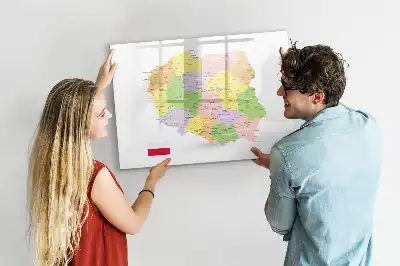 Magnetická kreslící tabule mapa Polska