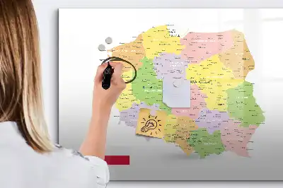 Magnetická kreslící tabule mapa Polska
