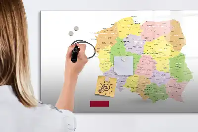 Magnetická kreslící tabule mapa Polska