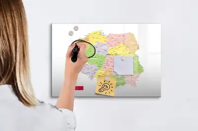 Magnetická kreslící tabule mapa Polska