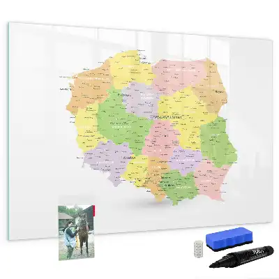 Magnetická kreslící tabule mapa Polska