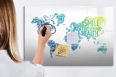 Mapa milých slov popisovatelná magnetická tabule