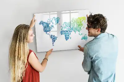 Mapa milých slov popisovatelná magnetická tabule