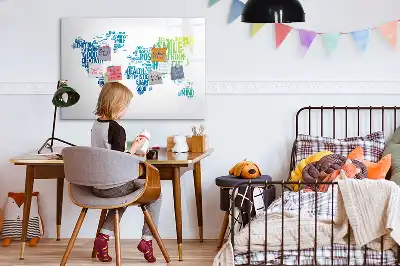 Mapa milých slov popisovatelná magnetická tabule