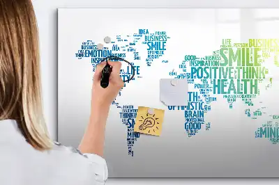 Mapa milých slov popisovatelná magnetická tabule