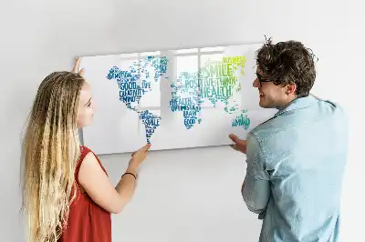 Mapa milých slov popisovatelná magnetická tabule