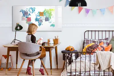 Mapa milých slov popisovatelná magnetická tabule
