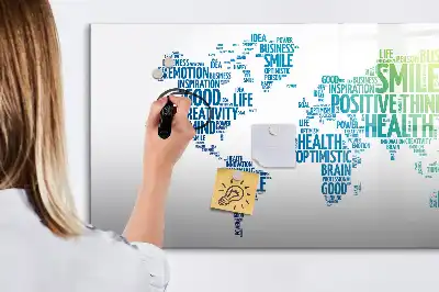 Mapa milých slov popisovatelná magnetická tabule