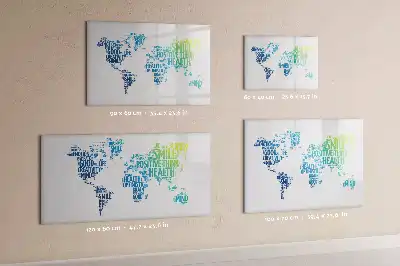 Mapa milých slov popisovatelná magnetická tabule