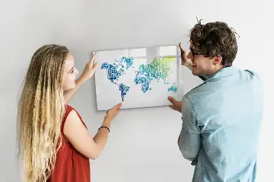 Mapa milých slov popisovatelná magnetická tabule