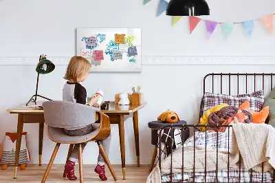 Mapa milých slov popisovatelná magnetická tabule
