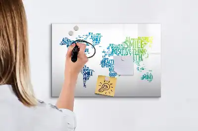 Mapa milých slov popisovatelná magnetická tabule